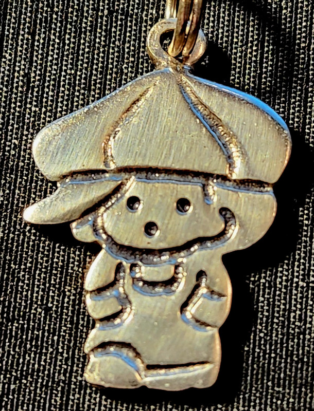 Vintage Sterling Silver CARTOON CHILD #2 Charm for a Bracelet, 3.16g, 3/4 in