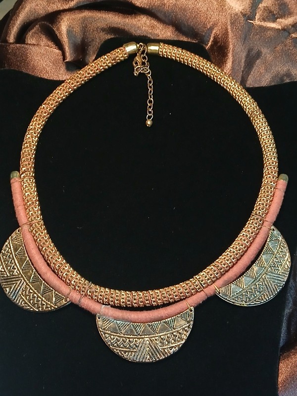 Vintage Egyptian Style Beaded Necklace Statement Piece Stunning