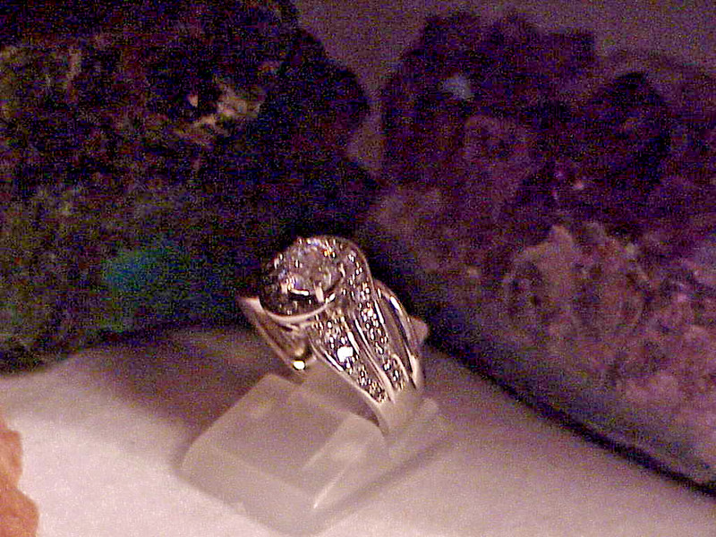 VintageSterling 2.00ct Crystal Solitaire Ring Crossover Sz 6 2 row 4.7Gr Clean gallery