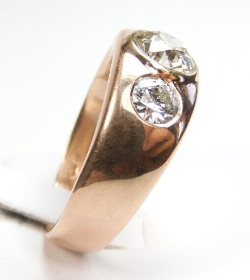 Antique 1920's European Diamond Engagement Ring 14K Rose Gold 9 UK-R1/2 EGL USA gallery