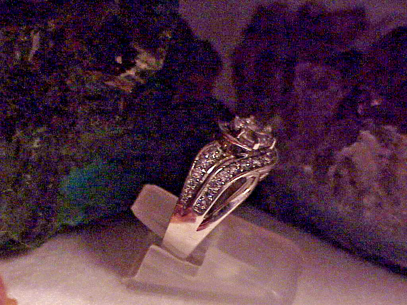 VintageSterling 2.00ct Crystal Solitaire Ring Crossover Sz 6 2 row 4.7Gr Clean gallery