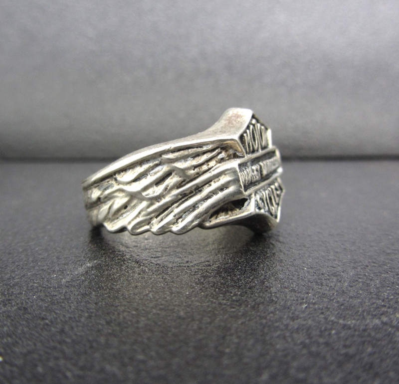 Vintage Harley Davidson Motor Cycles 925 Sterling Silver Men’s Ring Sz 10 gallery