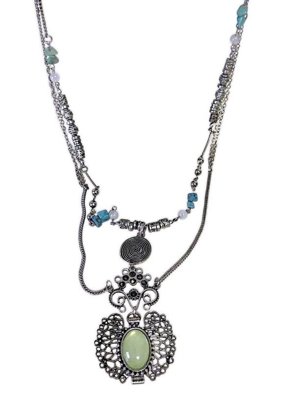 VINTAGE ELEGANT VICTORIAN STYLE NECKLACE 19" gallery