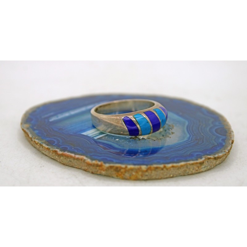 Taxco TC-104 Sterling Silver Inlay Ring