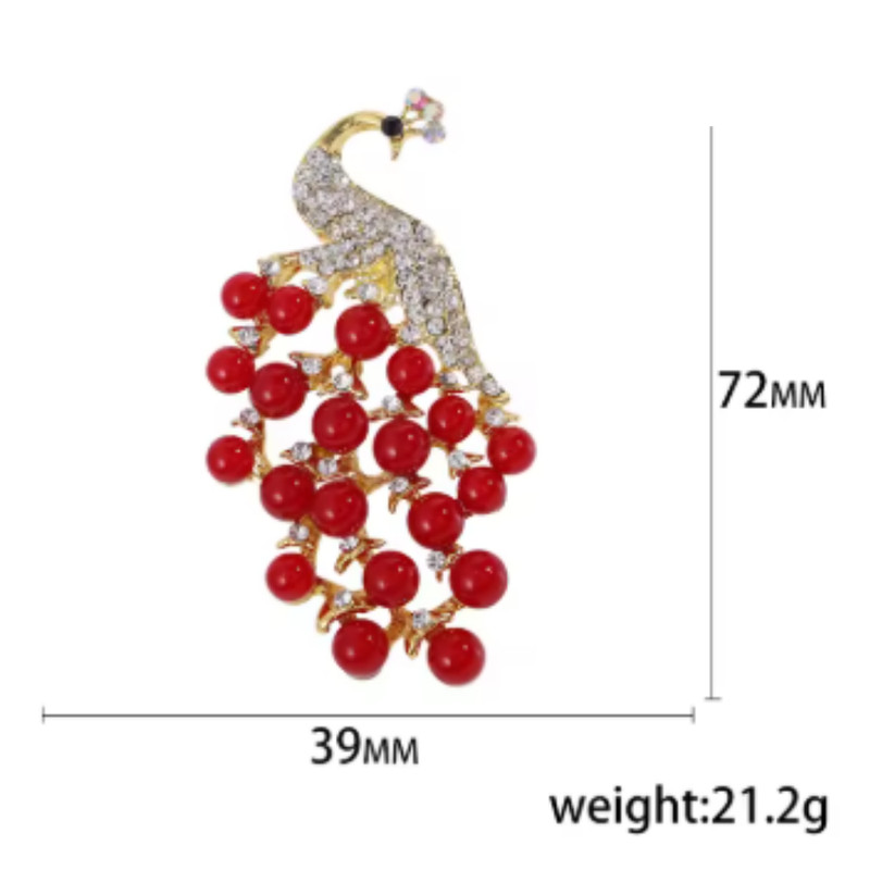 Vintage Style Peacock Bird Rhinestone Crystal White Bird Brooch Pin Pendant Gift gallery