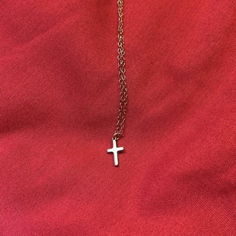 Vintage 1/20 12k Gold Filled Cross Pendant w/ original 14” 1/20 12K GF Chain gallery
