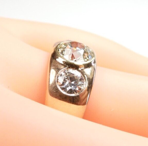 Antique 1920's European Diamond Engagement Ring 14K Rose Gold 9 UK-R1/2 EGL USA gallery