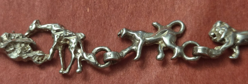 Vintage Marked 925 Sterling Silver Biblical Noah's Ark Chain Bracelet, 7" ~ 8g gallery