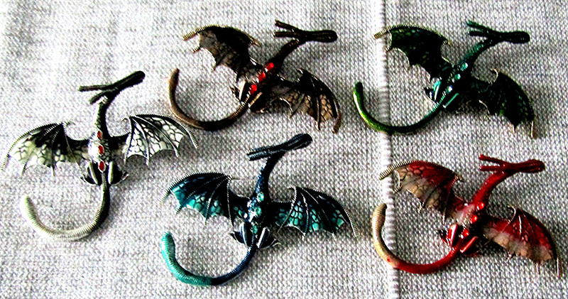 Dragon Brooch Pin (3 Sizes) Mixed Assortment (12 COLORS) ** YOU CHOOSE ** gallery