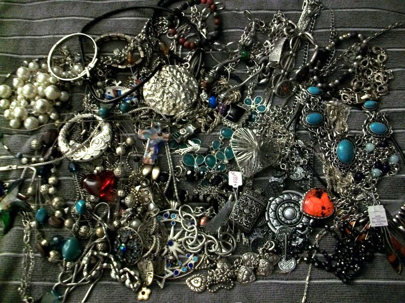Vintag- Now Mystery Jewelry Bags – Mostly Silver Toned – All Wearable!