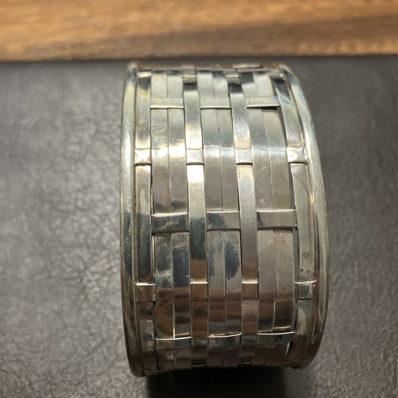 Sterling Silver 925 Cuff Woven 35 Grams Adult Unisex Adjustable gallery