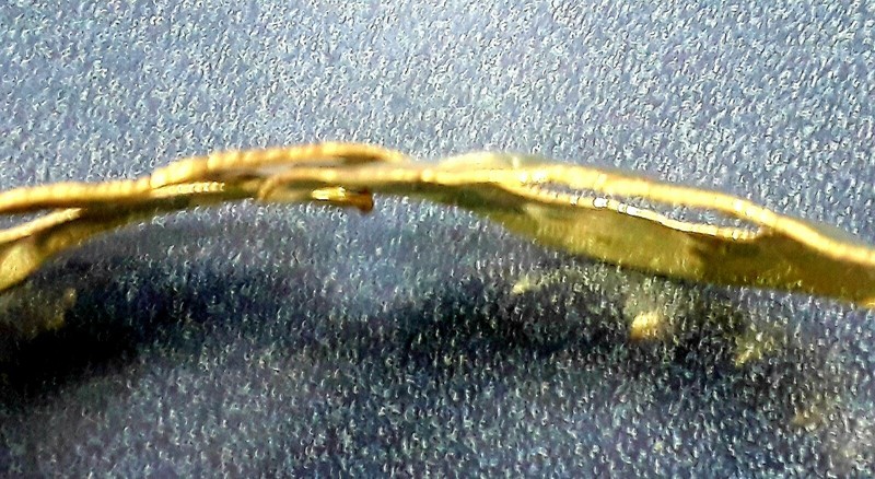 Large Brass Shiny Gold Hammered Bead Necklace Clasp Holder gallery