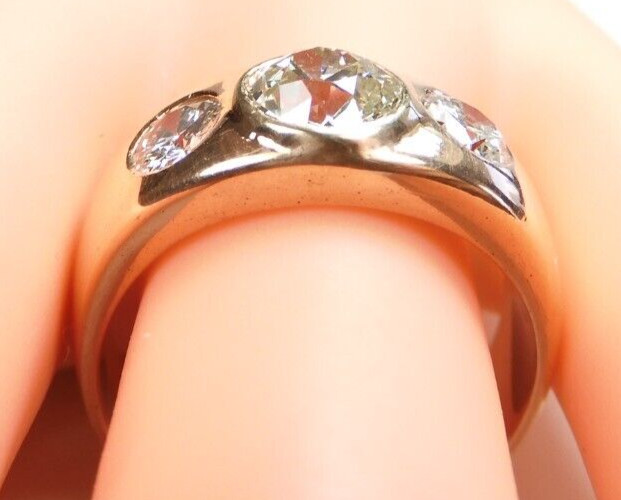 Antique 1920's European Diamond Engagement Ring 14K Rose Gold 9 UK-R1/2 EGL USA gallery