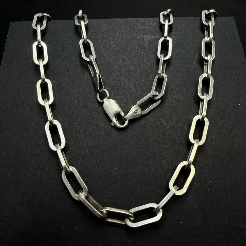 Vintage Italy 925 Sterling Silver Men’s Chain Necklace Unisex Jewelry 31.5g