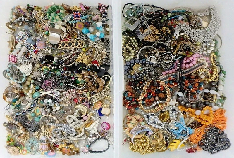 1 LB Mystery LOT NEW Mixed Jewelry Ethnic Vintage NO JUNK ALL WEARABLE Bulk LOT gallery