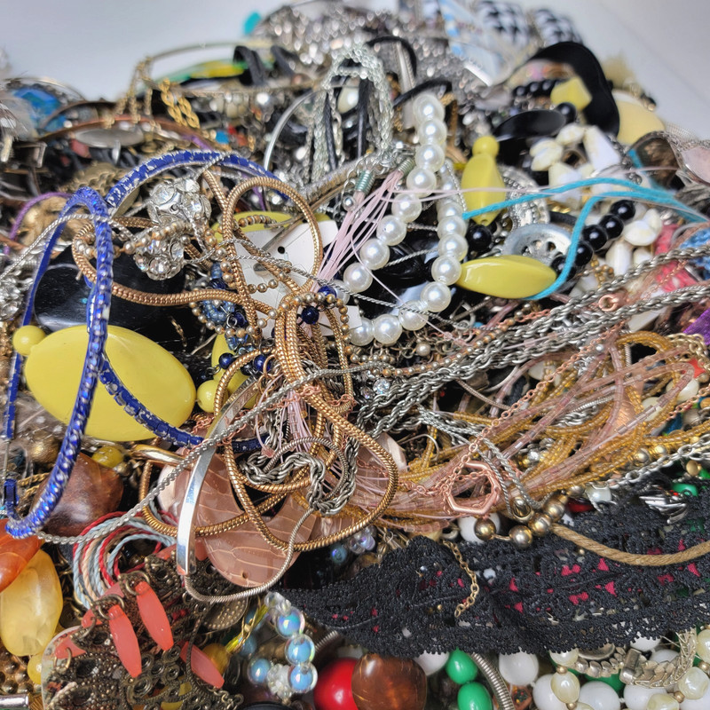 Vintage Costume Jewelry Lot Over 3 Pounds For Craft Repurpose Wear Estate Junk gallery