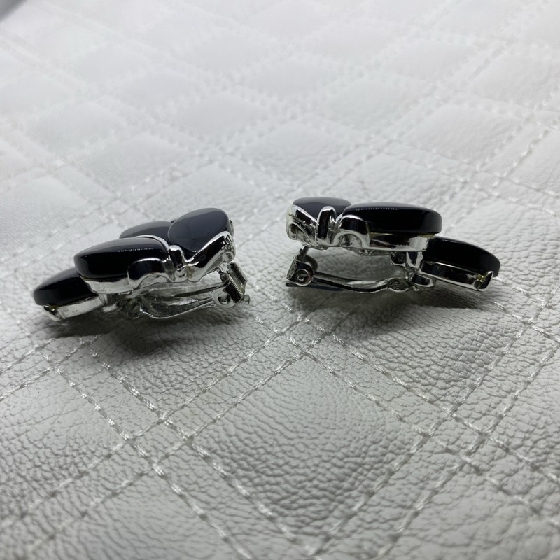 Vintage Lisner Thermoset Clip Earrings Moonglow Gray Climbers Leaves Mid Century gallery
