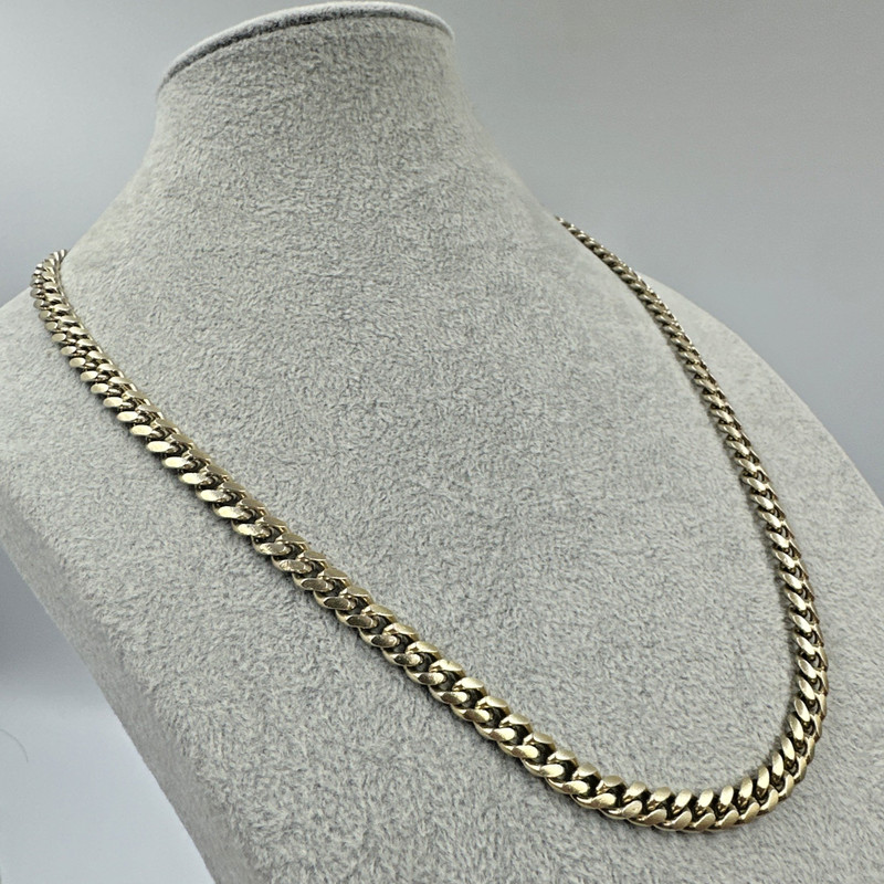 Vtg Sterling Silver Vermeil Curb Link Italy 6.5mm 62.6g Chain Necklace 22” Heavy gallery
