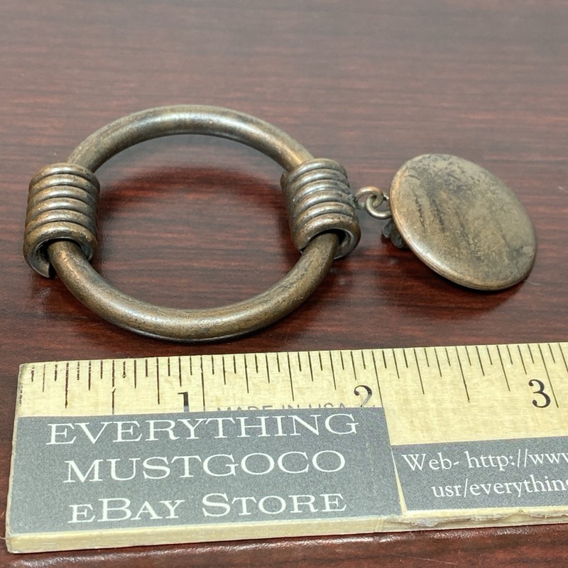 Vtg Premier Etage PARIS Mid Century Modern Copper Arts & Crafts Clip on Earring gallery
