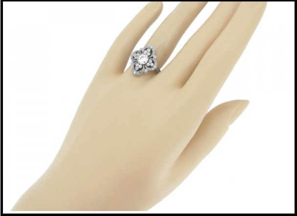 14K White Gold Over 3.24CT Lab-Created Round Cut Diamond Antique & Vintage Ring gallery