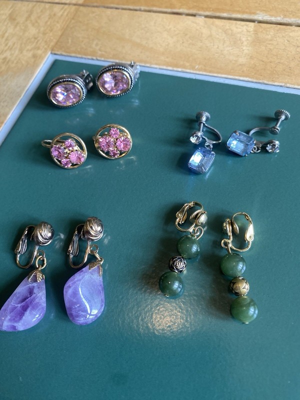 Vintage Earring Lot Clip On Screw Back