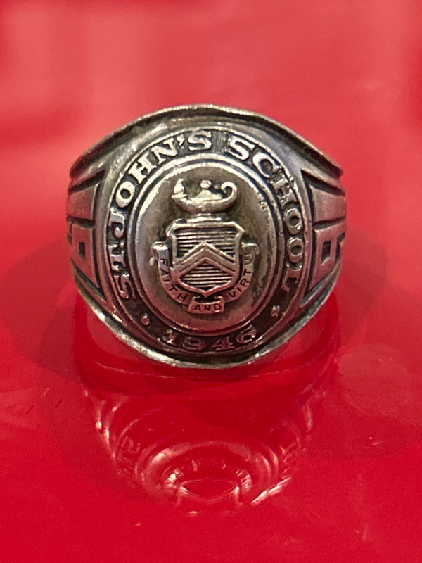 Vintage 1991 St. John’s School Houston Sterling Silver Class Ring 14g Size 8