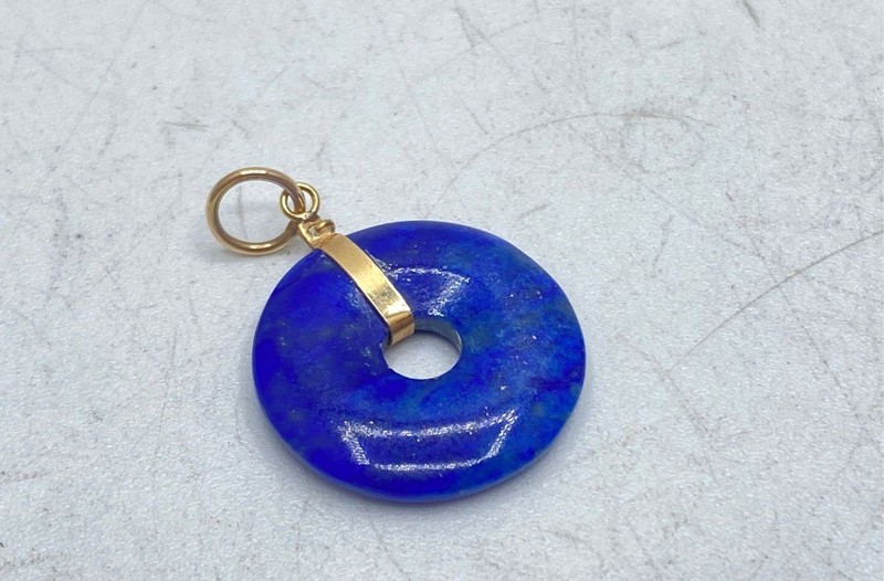 Vintage Gold Filled 3pc Jewelry Lot Lapis Lazuli Sophia Brooch AB Flower Earring gallery