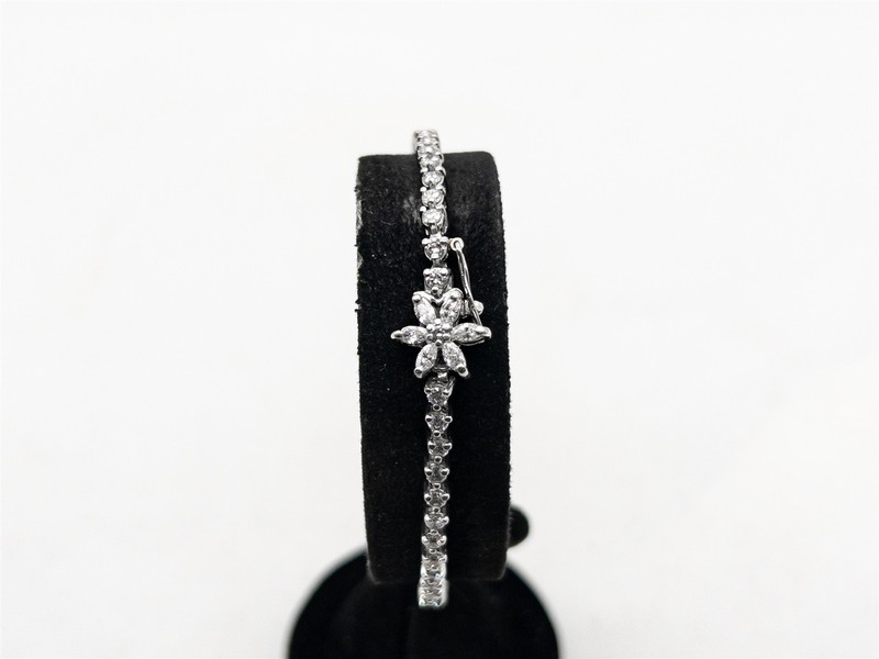 Designer $13,000 5ct VS G Marquis Round Diamond Platinum Tennis Bracelet 16g