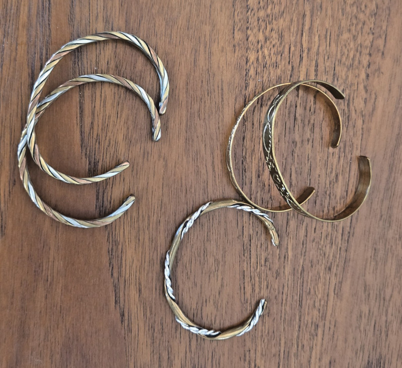 Lot Of 13 Vintage Bracelets, Silver-Tone, Brass Copper, Sterling Native American gallery