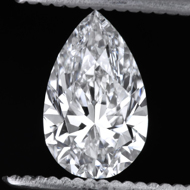 2.5ct LAB CREATED DIAMOND E VS1 IGI CERTIFIED PEAR CUT TEARDROP SHAPE LOOSE