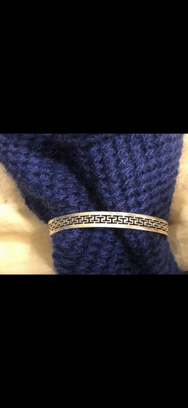 Woman’s Vintage Sterling Silver Bangle Marked Sterling Measuring 2 3/4 In.across