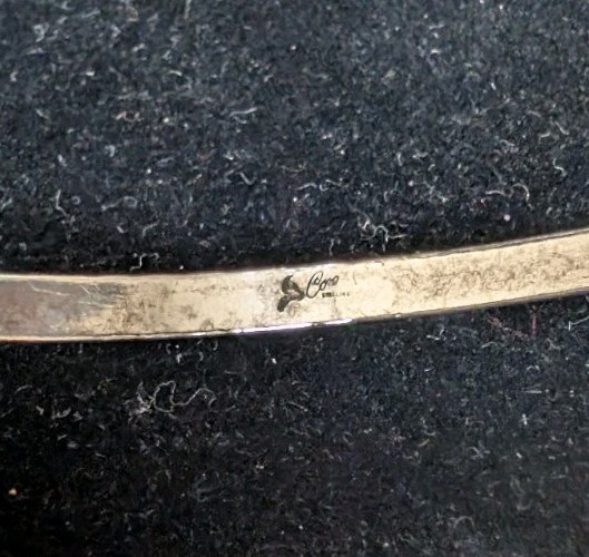 Vintage Sterling Silver Bangle Set 4pc Coro Mexico Faith Hope Charity Danecraft gallery