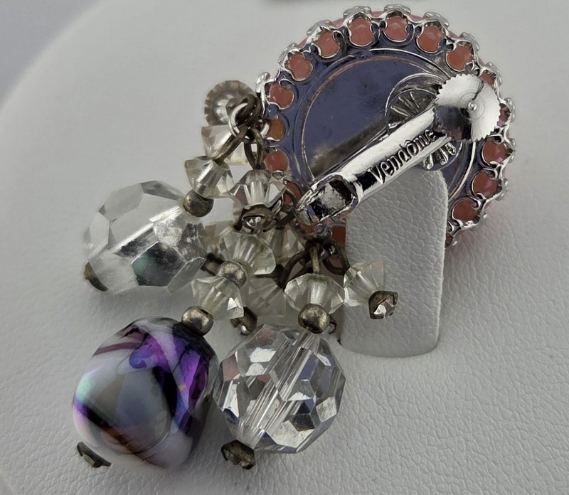 Vintage Vendome Screwback Earrings. In Original Box. Very RARE SET gallery