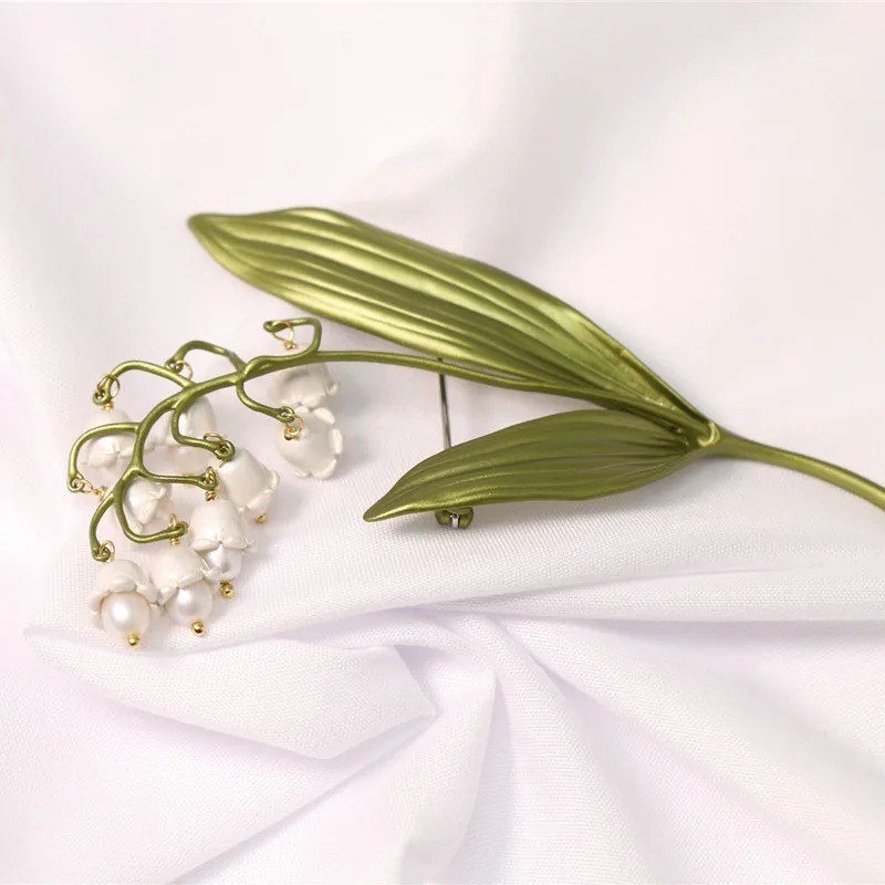 Lily Of The Valley Flower Corsage Brooch Pin Woman Accessories Brooches Jewelry gallery