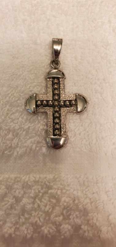 Vintage Marcasite Cross pendant