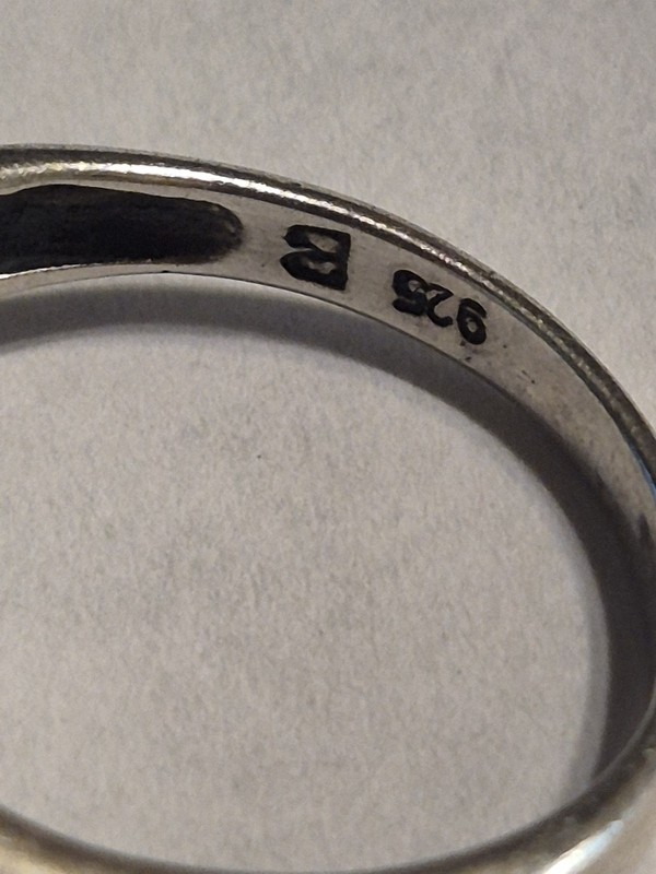 Vtg925 Sterling Silver Lapis Lazuli Marquise Filigree Statement Ring 2.6g Sz 5.5 gallery