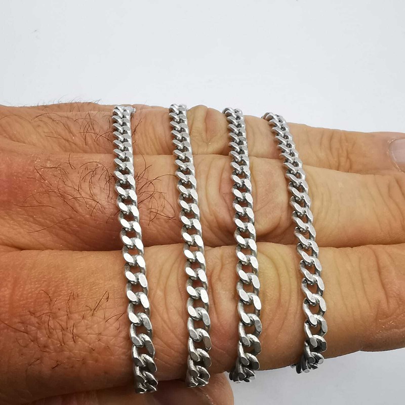 Vintage 925 Sterling Silver 24.8" Curb Chain Necklace 24.86g Unisex Adult gallery