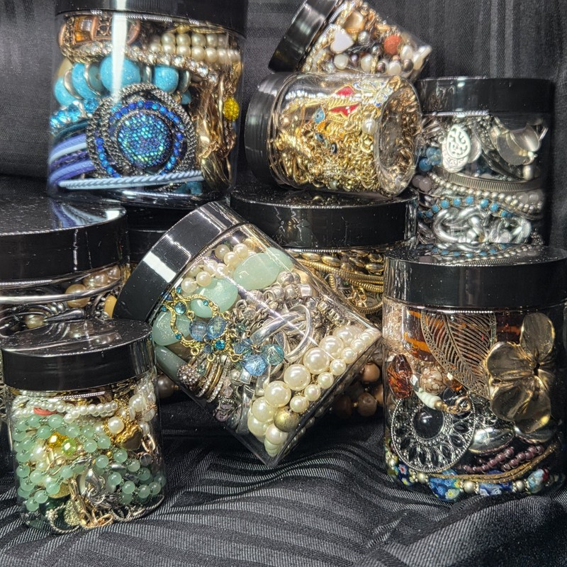 Estate Mystery Wearable Jewelry Jar- 3 Sizes Vintage to Modern Bundle gallery