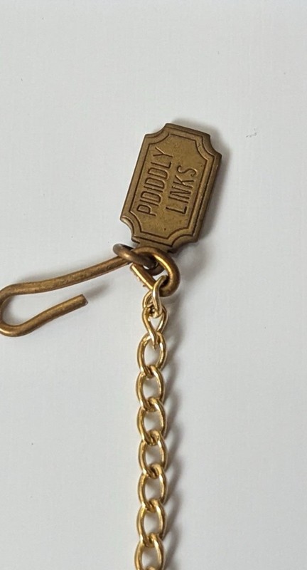 Vintage Pididdly Links Necklace Brass Like Hook Closure 14 Inches gallery