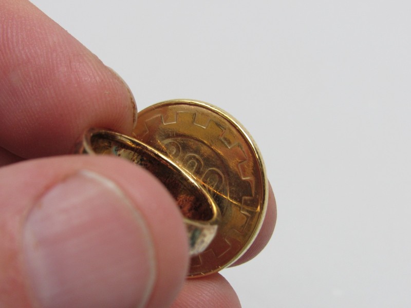 Vermeil Sterling Silver 925 1979 Lire Repvbblica Italiana Coin Ring ITAOR Size 7 gallery