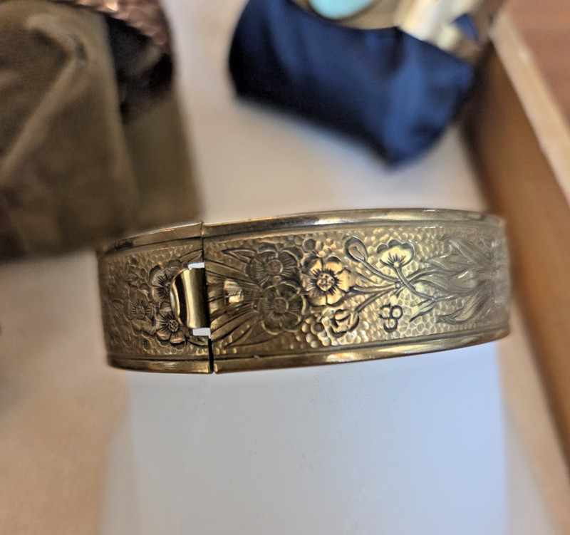 Lot Of 13 Vintage Bracelets, Silver-Tone, Brass Copper, Sterling Native American gallery