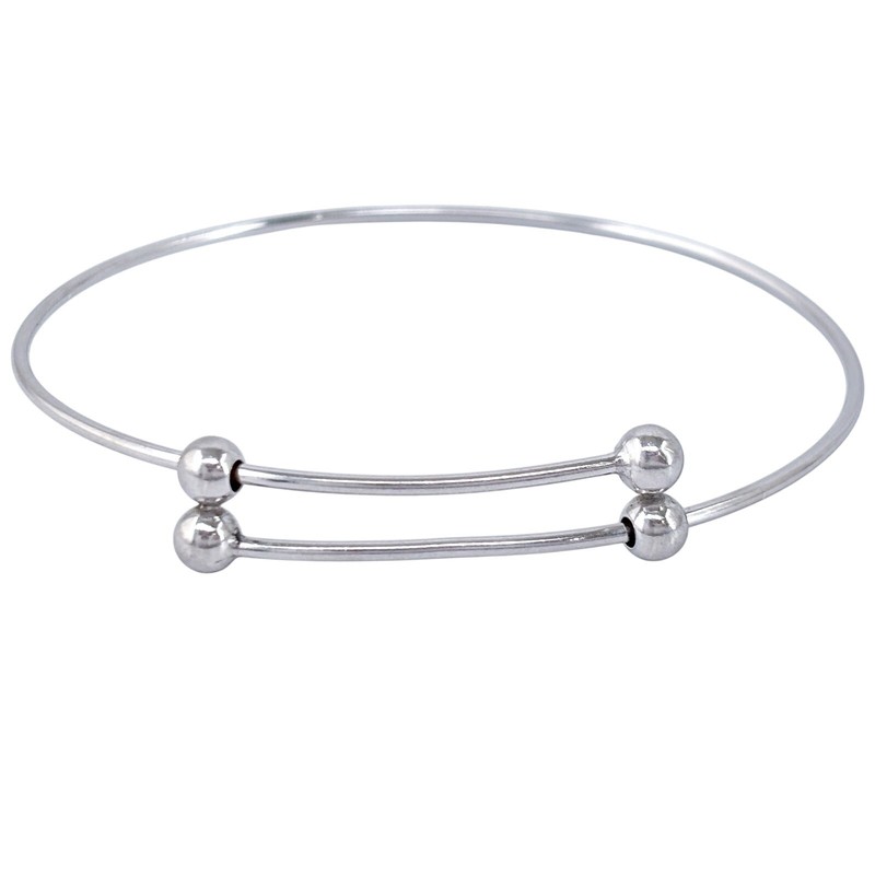 Vintage Sterling Silver 925 | Bangle Bracelet | Expands Adjustable 7.75” gallery