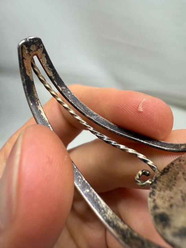 Vintage Taxco Mexican Sterling Silver Bracelet Abalone gallery