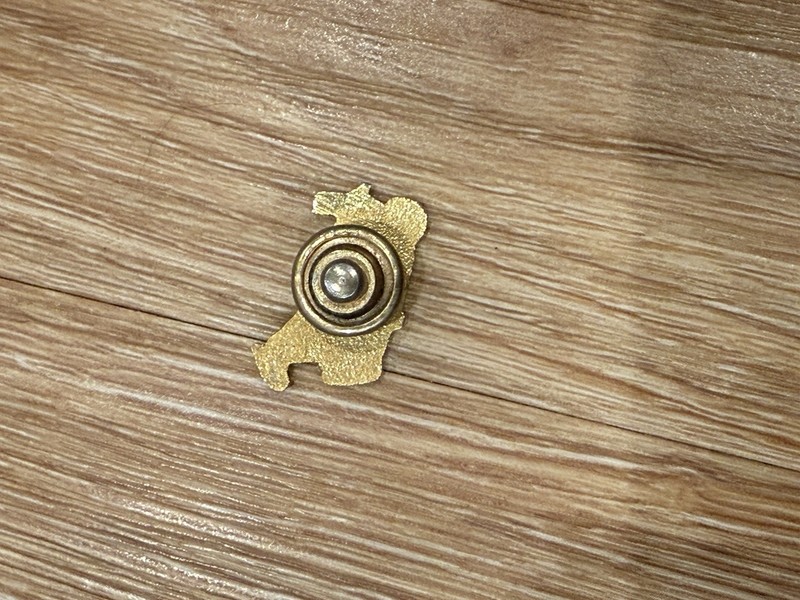 Trotter Horse Buggy & Rider Lapel Pin #4 Black White & Gold Colors Small Size gallery