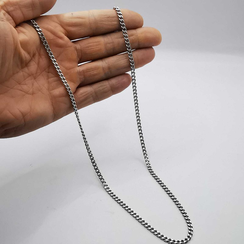 Vintage 925 Sterling Silver 24.8" Curb Chain Necklace 24.86g Unisex Adult gallery