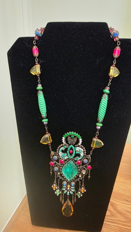 Antique 1920’s Czech Glass Necklace Art Deco Era
