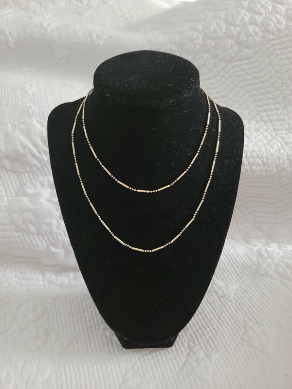 Italy Sterling 925 Itaor Unique Oblong Beads Necklace Chain, 30″