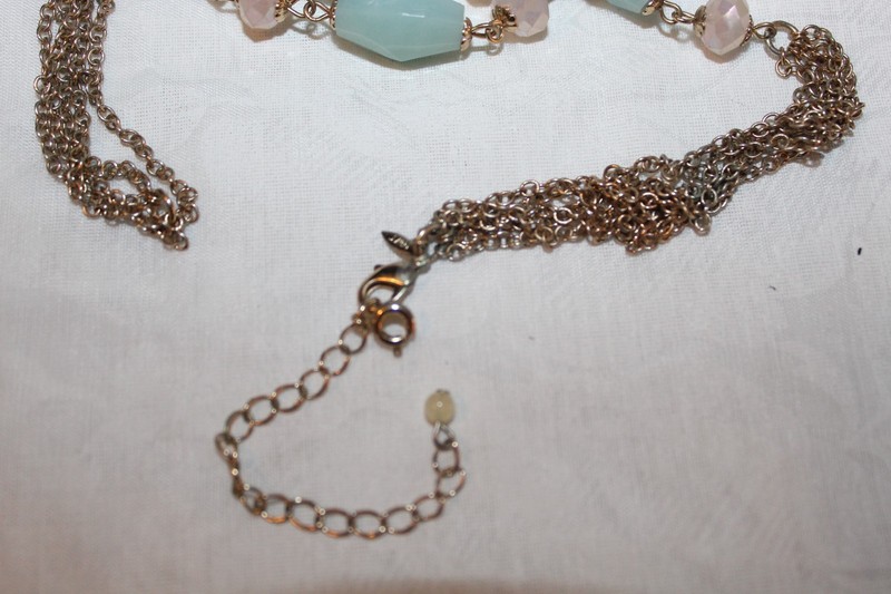 Vintage NWT Signed "GATSBY" style Necklace 34in + 3in extender and Earrings. NWT gallery
