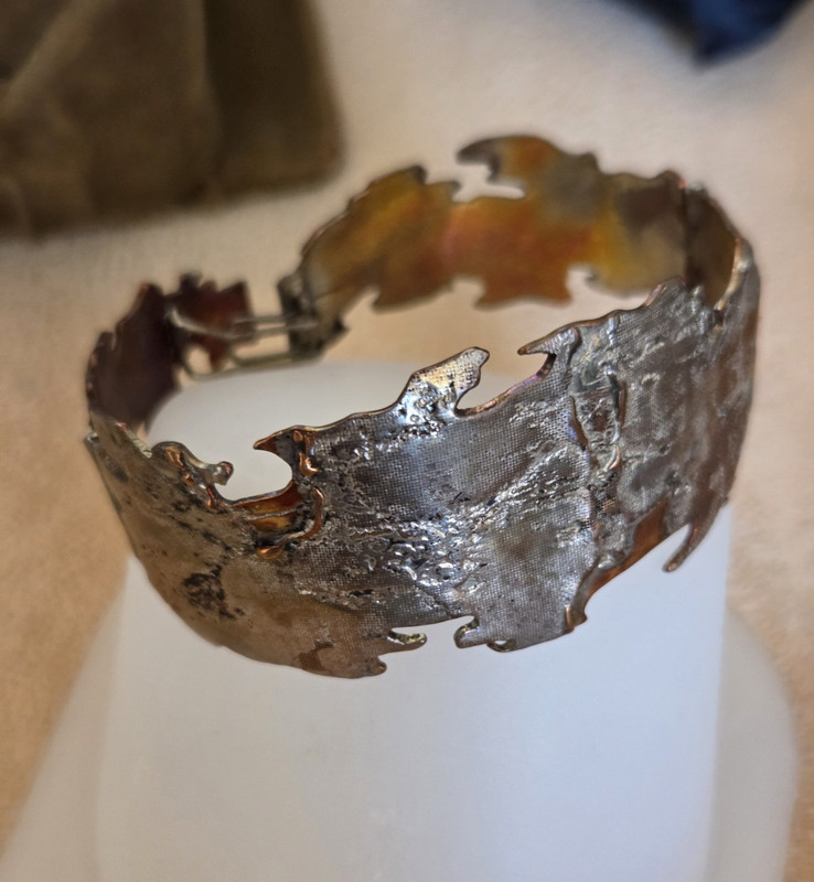 Lot Of 13 Vintage Bracelets, Silver-Tone, Brass Copper, Sterling Native American gallery