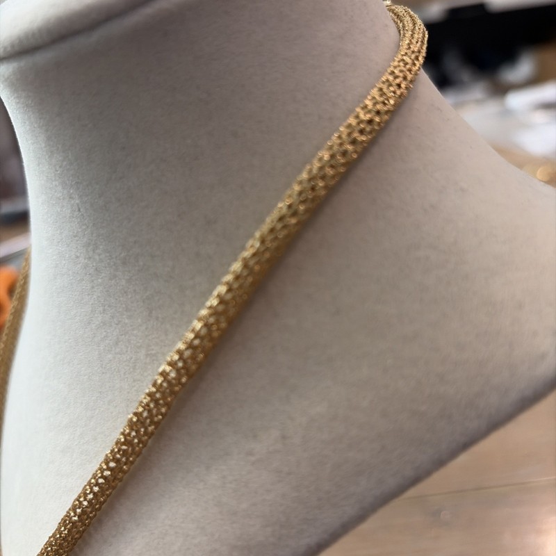 Itaor Vintage Gold Vermeil 925 Sterling Silver Woven Mesh Necklace - 16” gallery